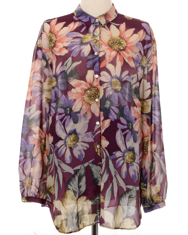 Vintage-Bluse - Echinacea