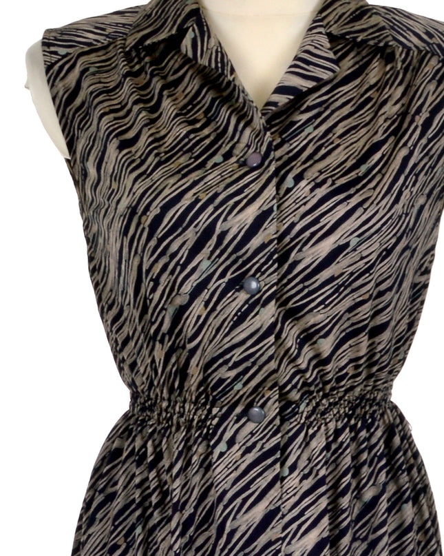 Vintage-Kleid – Diagonales Design | Trendiges Festtagsoutfit