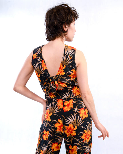 Vintage-Overall – Blumenmuster