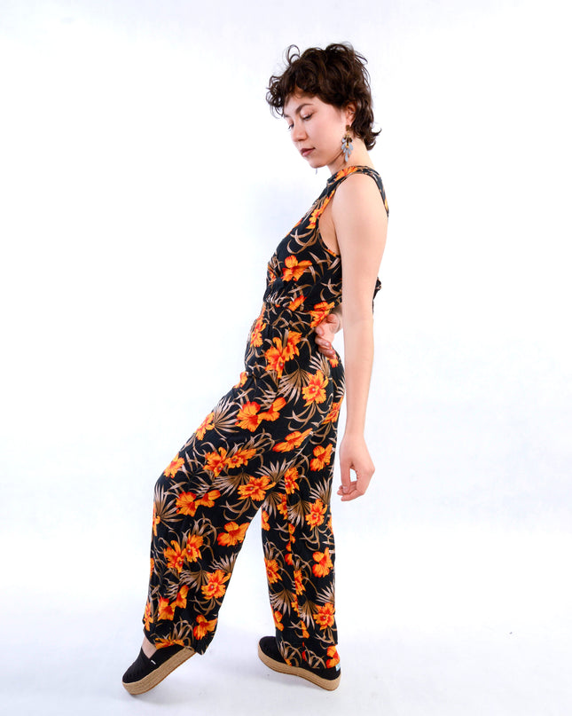 Vintage-Overall – Blumenmuster