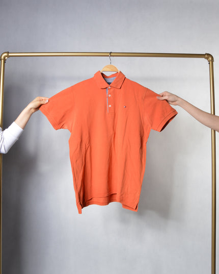 Vintage-T-Shirt – Tommy Hilfiger | Rostfarben | Herren, Damen