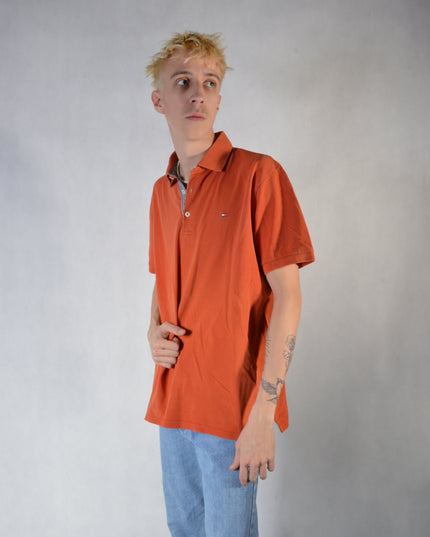 Vintage-T-Shirt – Tommy Hilfiger | Rostfarben | Herren, Damen