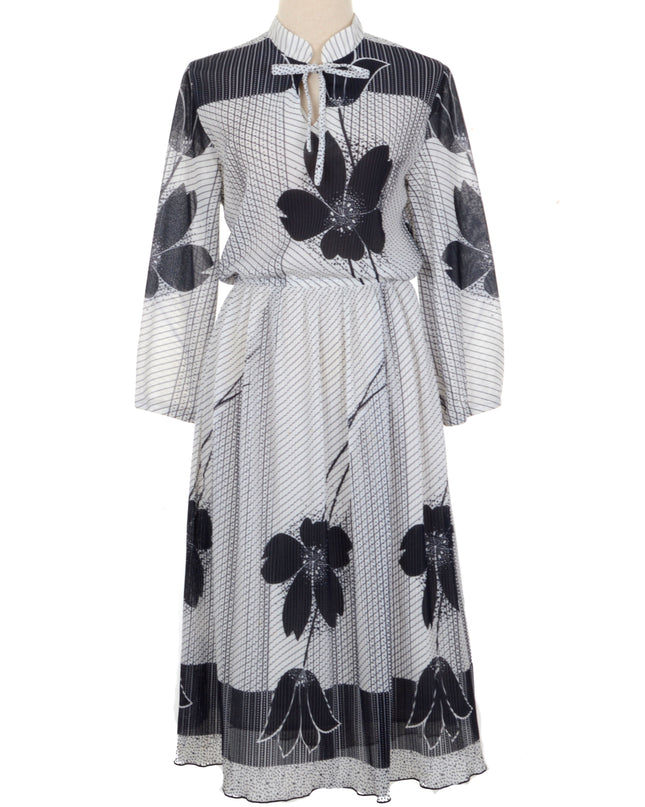 Vintage-Kleid - Plissee