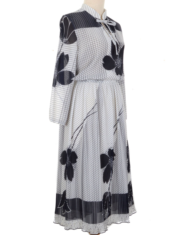 Vintage-Kleid - Plissee