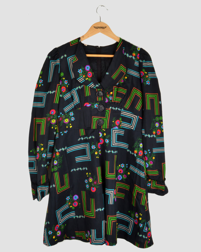 Vintage-Kleid - Linien