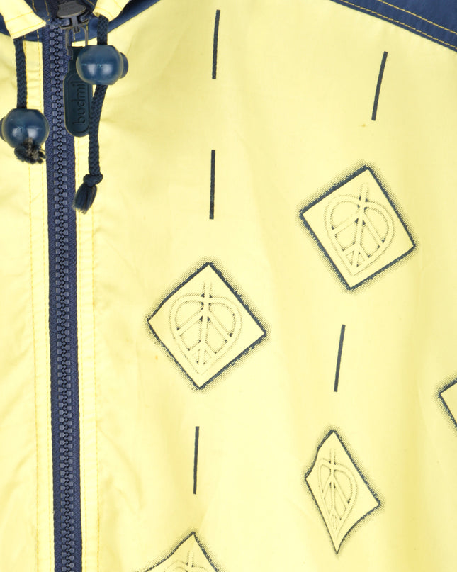 Vintage-Hoodie – Budmil | Blau-Gelb | Weihnachtspullover für Herren