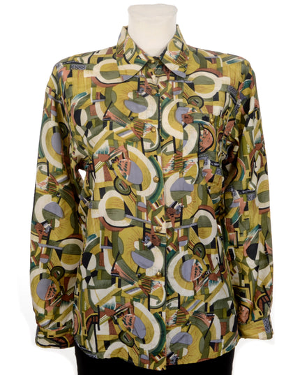 Vintage-Bluse - Grün