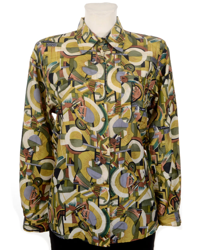 Vintage-Bluse - Grün