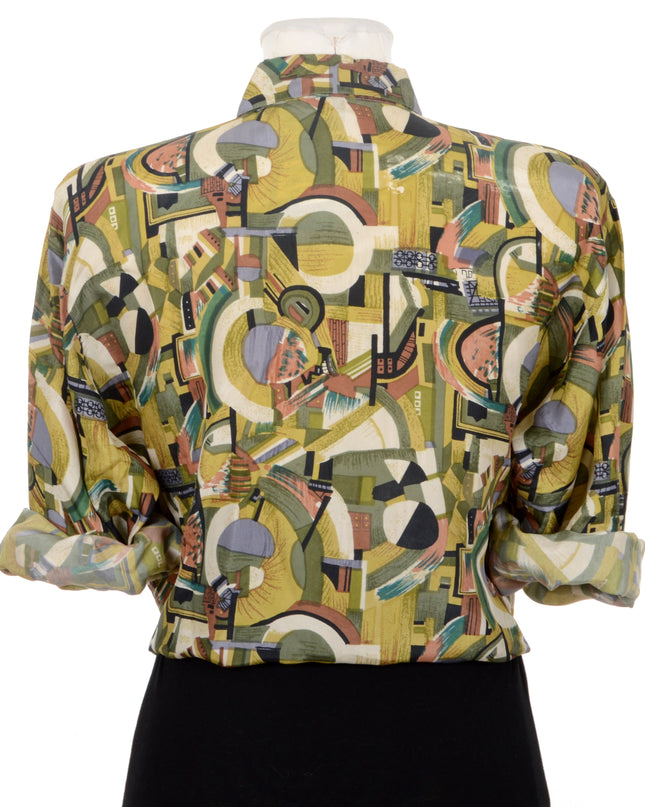 Vintage-Bluse - Grün