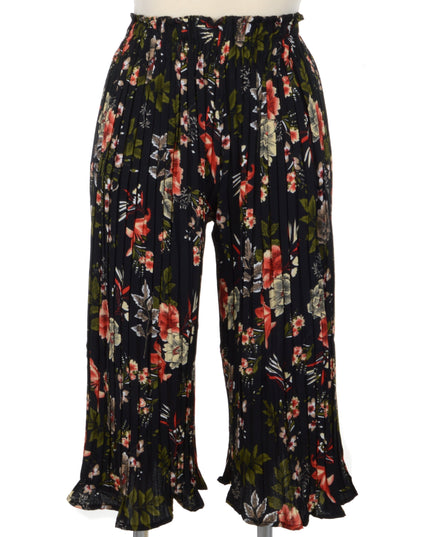 Floral Creased Pants