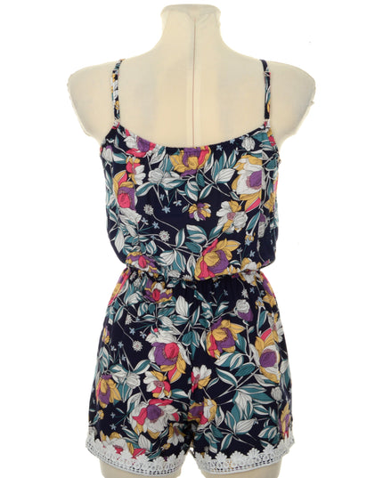 Geblümter Strampler - Blau