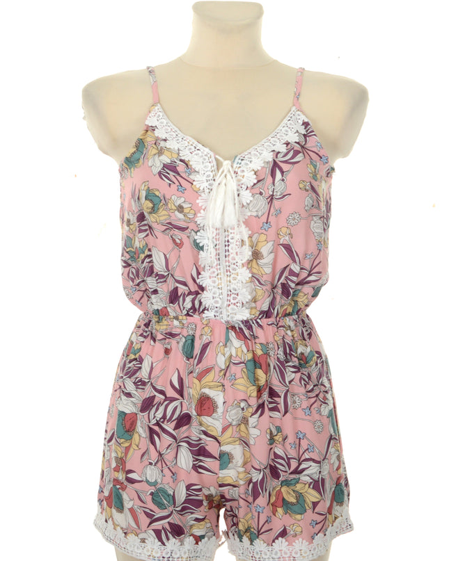 Pink Floral Romper