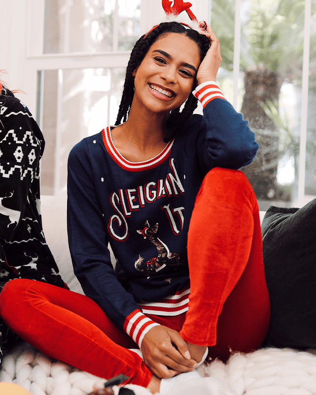 Women's Sleighin' It Ugly Christmas Sweater