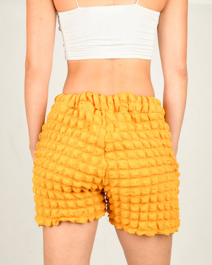 Waffelshorts – Orange | Strahlende Sommer-Loungewear