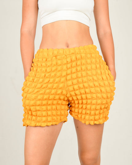 Waffelshorts – Orange | Strahlende Sommer-Loungewear
