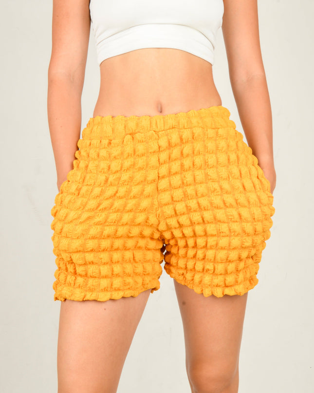 Waffelshorts – Orange | Strahlende Sommer-Loungewear