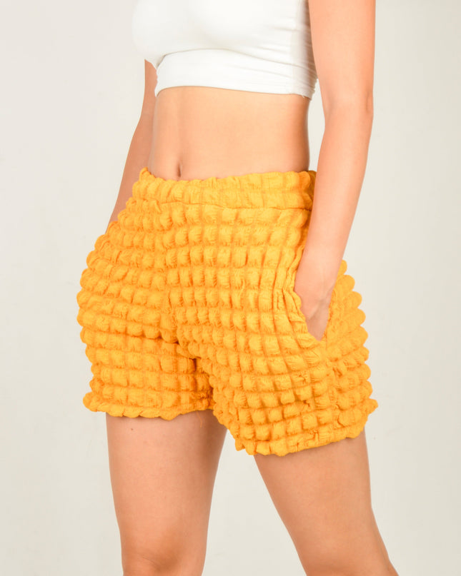 Waffelshorts – Orange | Strahlende Sommer-Loungewear