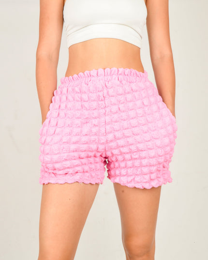 Waffelshorts – Rosa | Gemütliche Loungewear für Zuhause