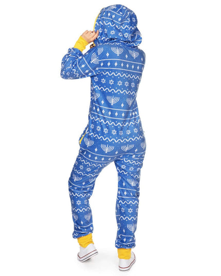 Women's Blue Hanukkah Jumpsuit