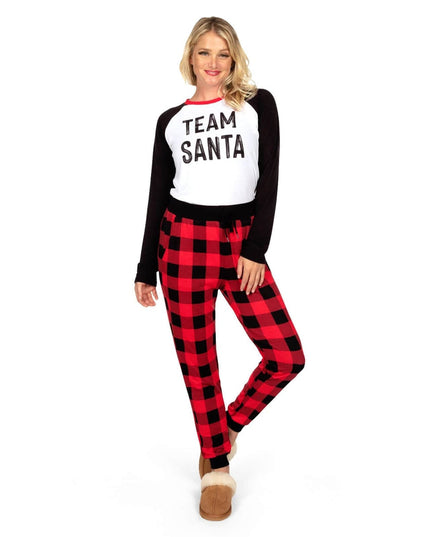 Women's Team Santa Crew Neck Pajama Set
