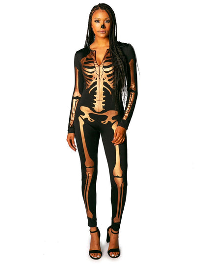 Gold Skeleton Bodysuit Costume