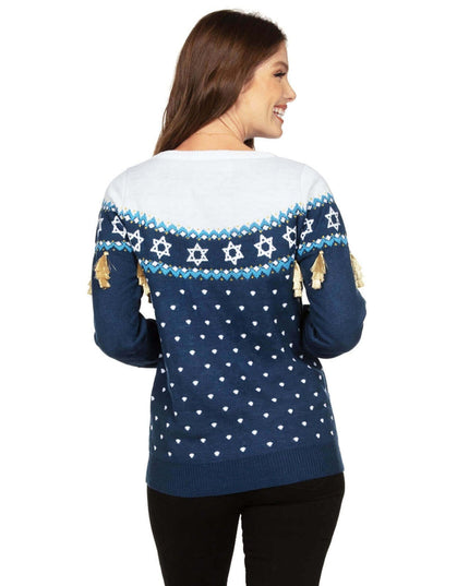 Women's Hanukkah Tassel Sweater