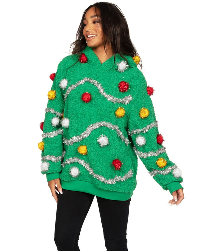 Women's Oh Christmas Tree Hooded Ugly Christmas Sweater