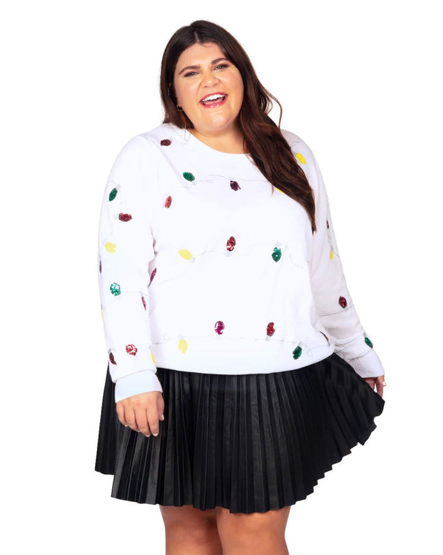 Women's Sequin Lights Plus Size Ugly Christmas Sweater
