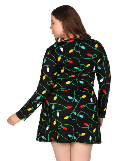 Women's Twinkle Lights Plus Size Dress