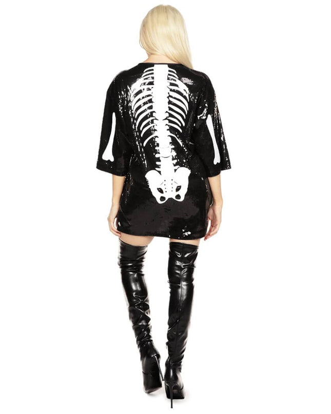 Sequined Skeleton Costume Dress