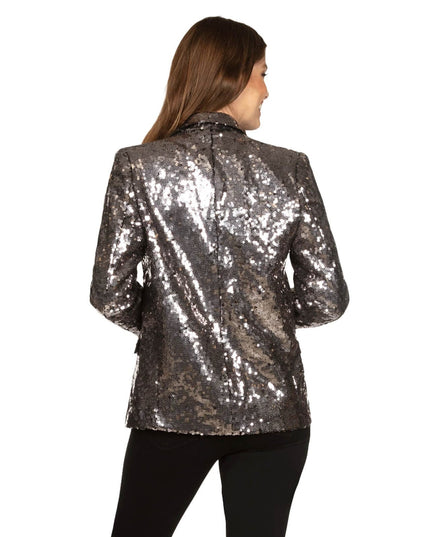 Women's Silver Sequin Blazer