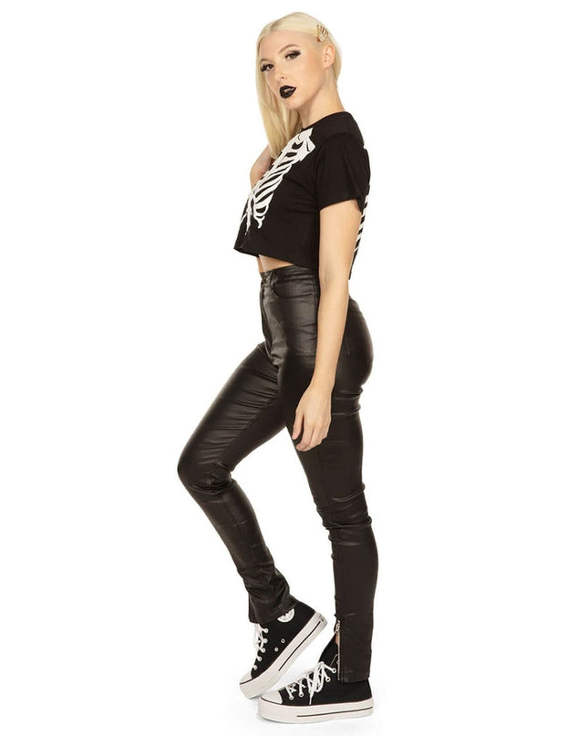 Women's Skeleton Crop Top