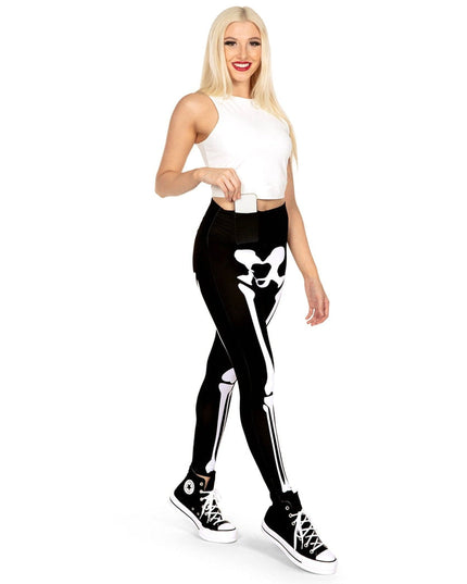 Skeleton High Waisted Leggings
