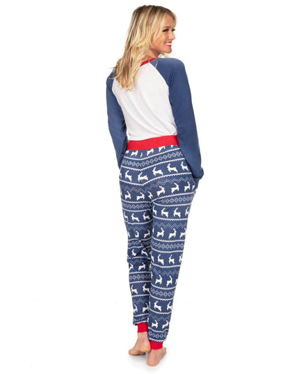 Women's Whoop Deer It Is Crew Neck Pajama Set