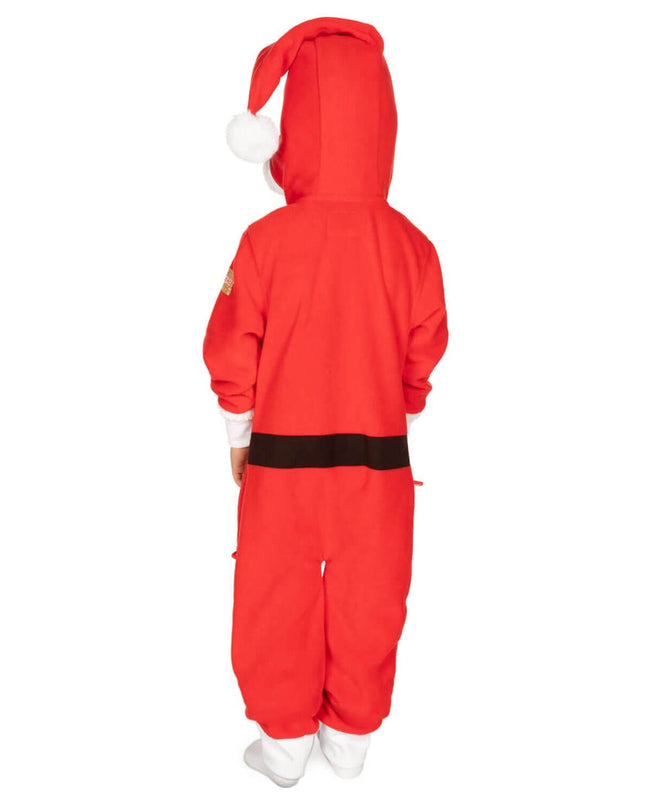 Girl's Santa Jumpsuit With Fur