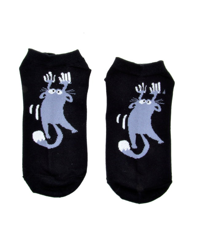 Spooky Black Cat Socks
