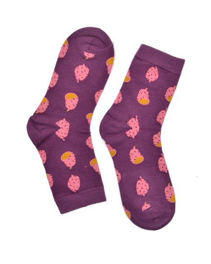 Fun Christmas Socks with Exotic Fruit II Design for All Ages