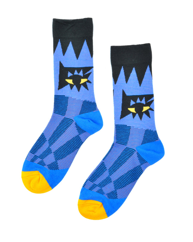 Fun Christmas Socks - Blue Eye Design