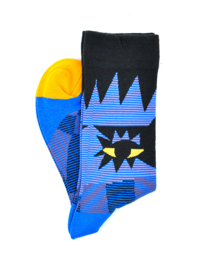 Fun Christmas Socks - Blue Eye Design