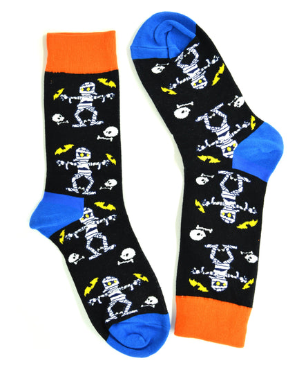 Lustige Halloween-Socken – Zokni-Mumien-Design