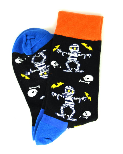 Lustige Halloween-Socken – Zokni-Mumien-Design
