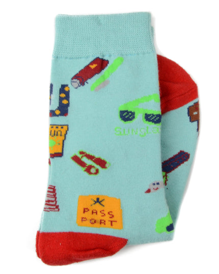 Fun Christmas Socks - Travel Theme