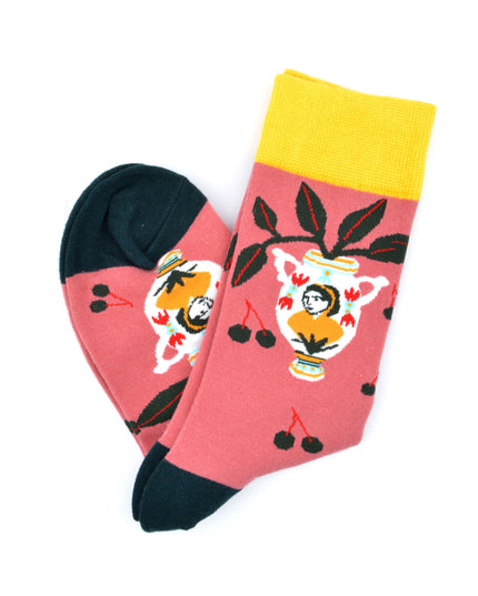 Fun Christmas Socks - Porcelain Design