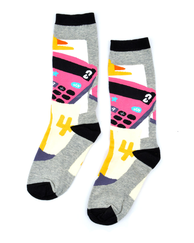 Fun Christmas Socks - Calculator Design